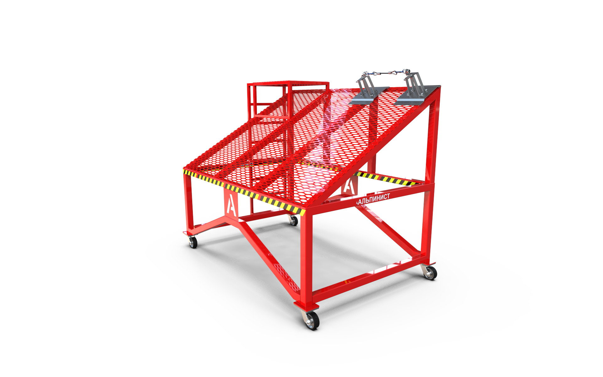 Учебно-тренировочный полигон Альпинист-01-03-4  (Модуль наклонной поверхности, имитация кровли). Учебно-тренировочный полигон Альпинист-01-03-4  (Модуль наклонной поверхности, имитация кровли).